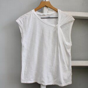 GAP White ForeverSoft Twist-Top 100% Cotton T-Shirt Size Medium